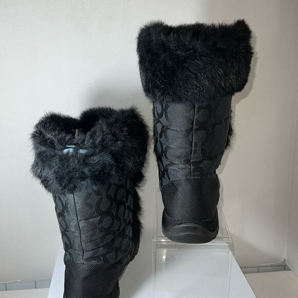 Coach Jennie Rabbit Fur Boots - Picture 6 of 7